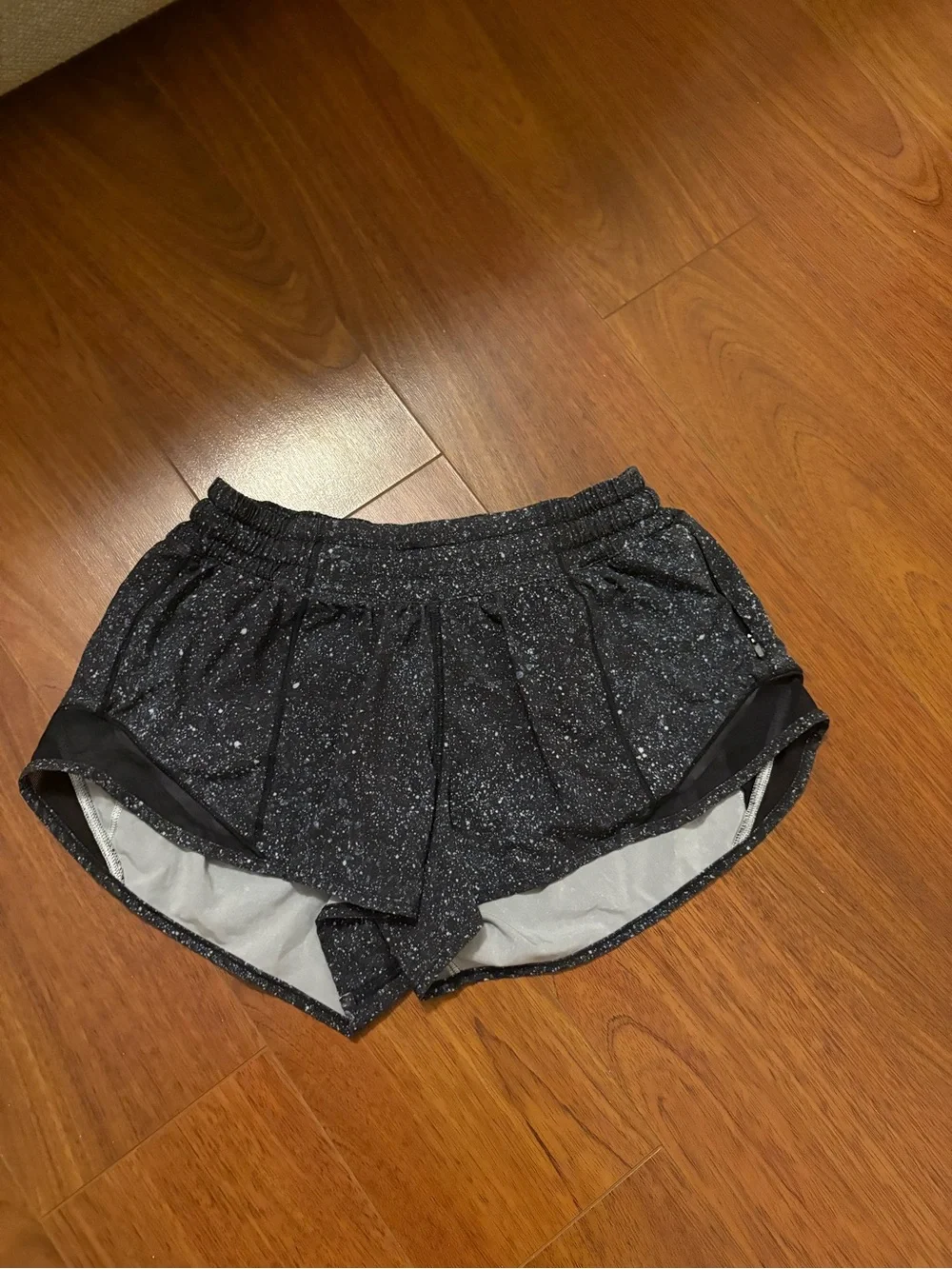 lululemon athletica Black Speckled Athletic Shorts - Picture 1 of 3